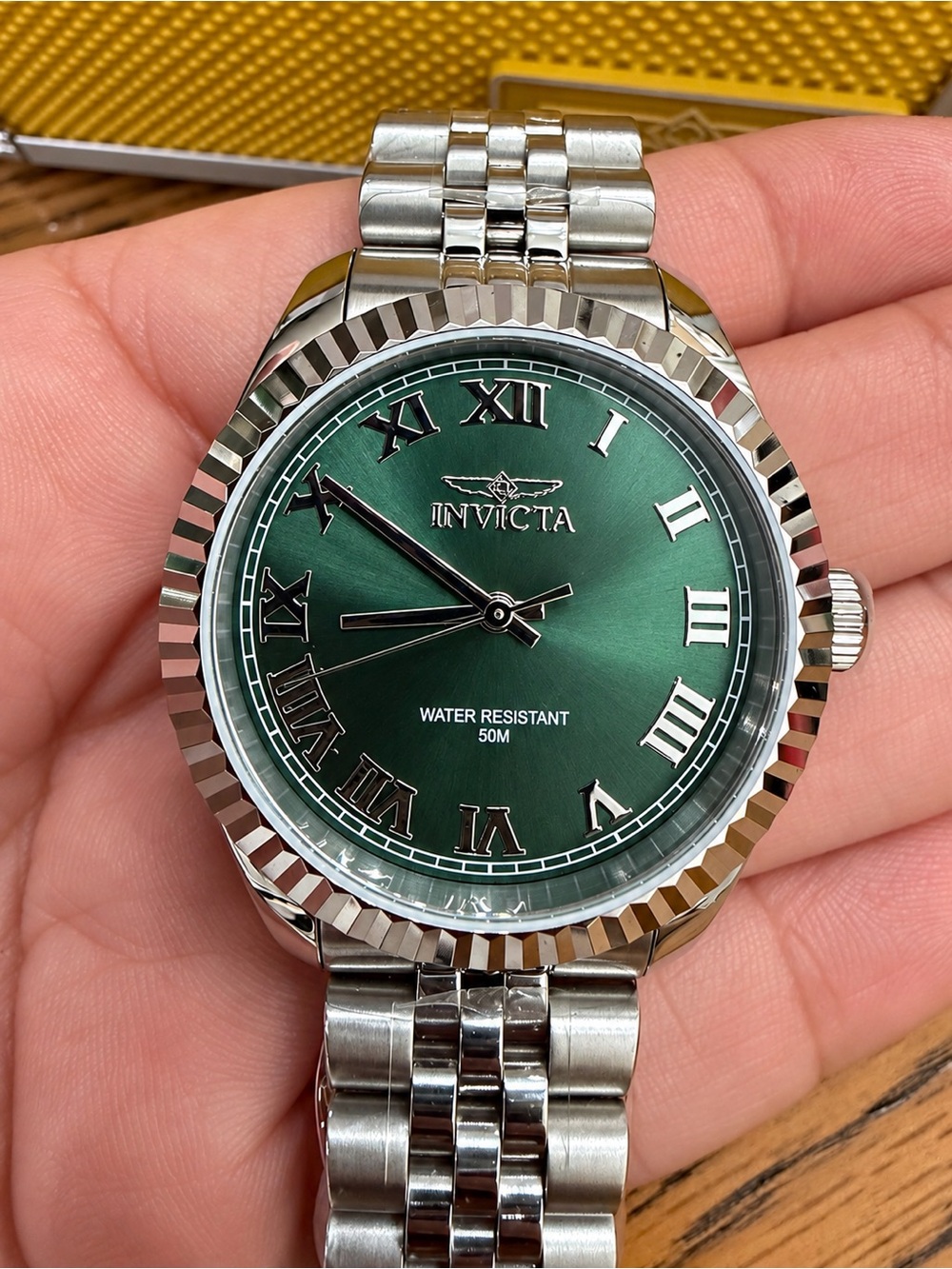 Invicta Specialty Windsor Stainless Steel Watch with Green Dial